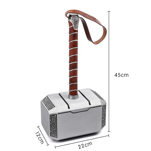 God of Thunder Mjölnir - 1:1 Scale Industrial Grade Full Metal Replica with Resin Base